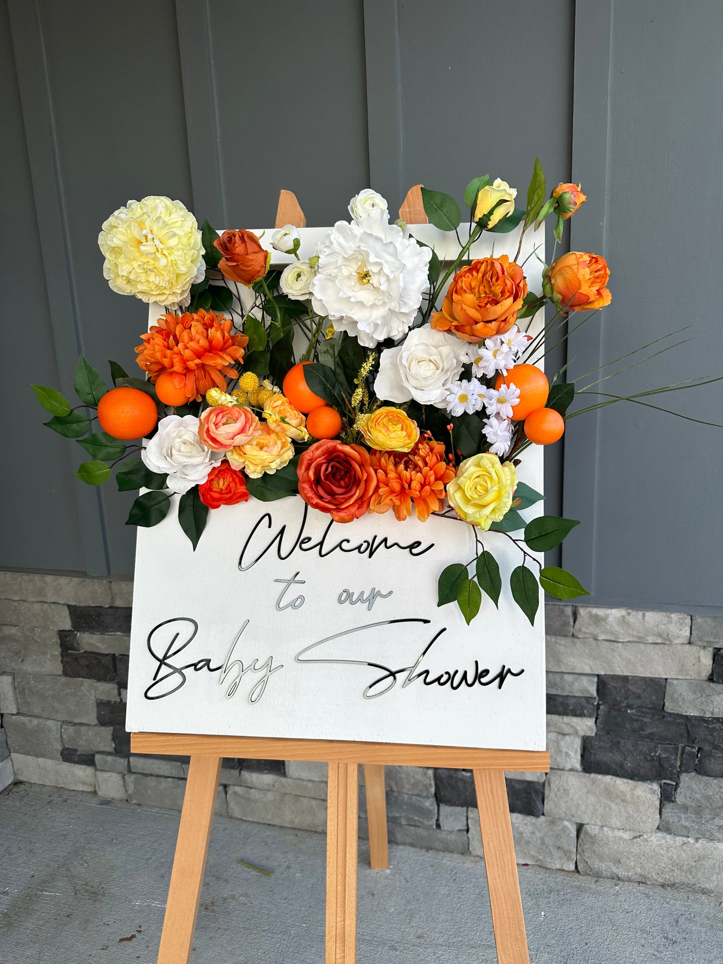 Flower Box Welcome Sign