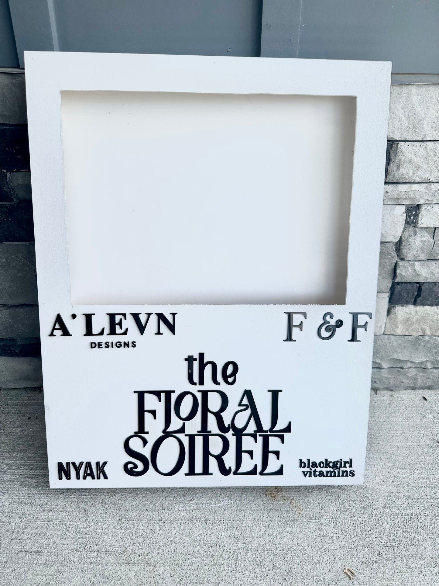 Blank Flower Box with Lettering Only